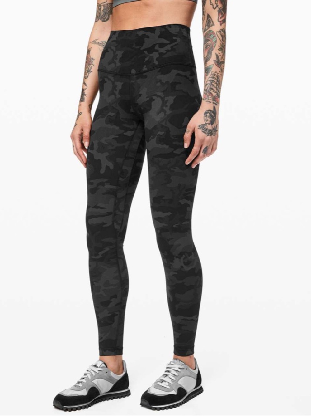 LULULEMON Incognito Camo High-Rise Leggings - Black Grey